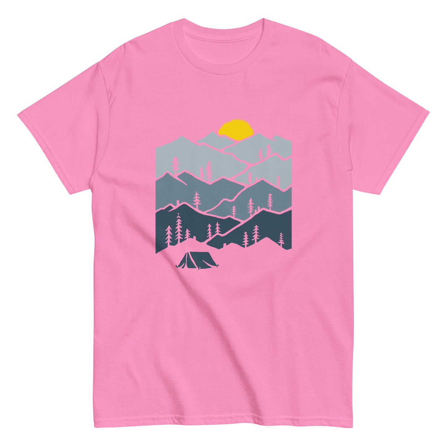 Camping in the mountains Unisex classic tee