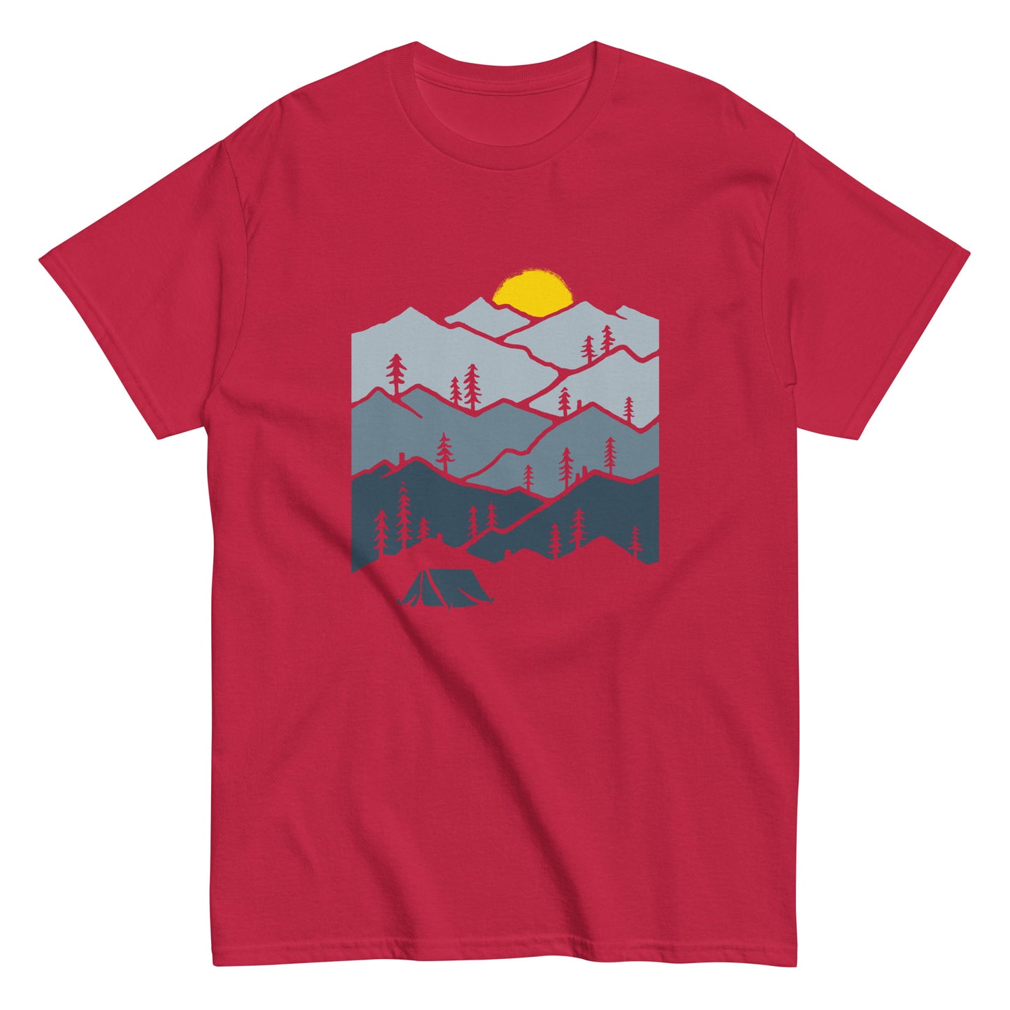 Camping in the mountains Unisex classic tee