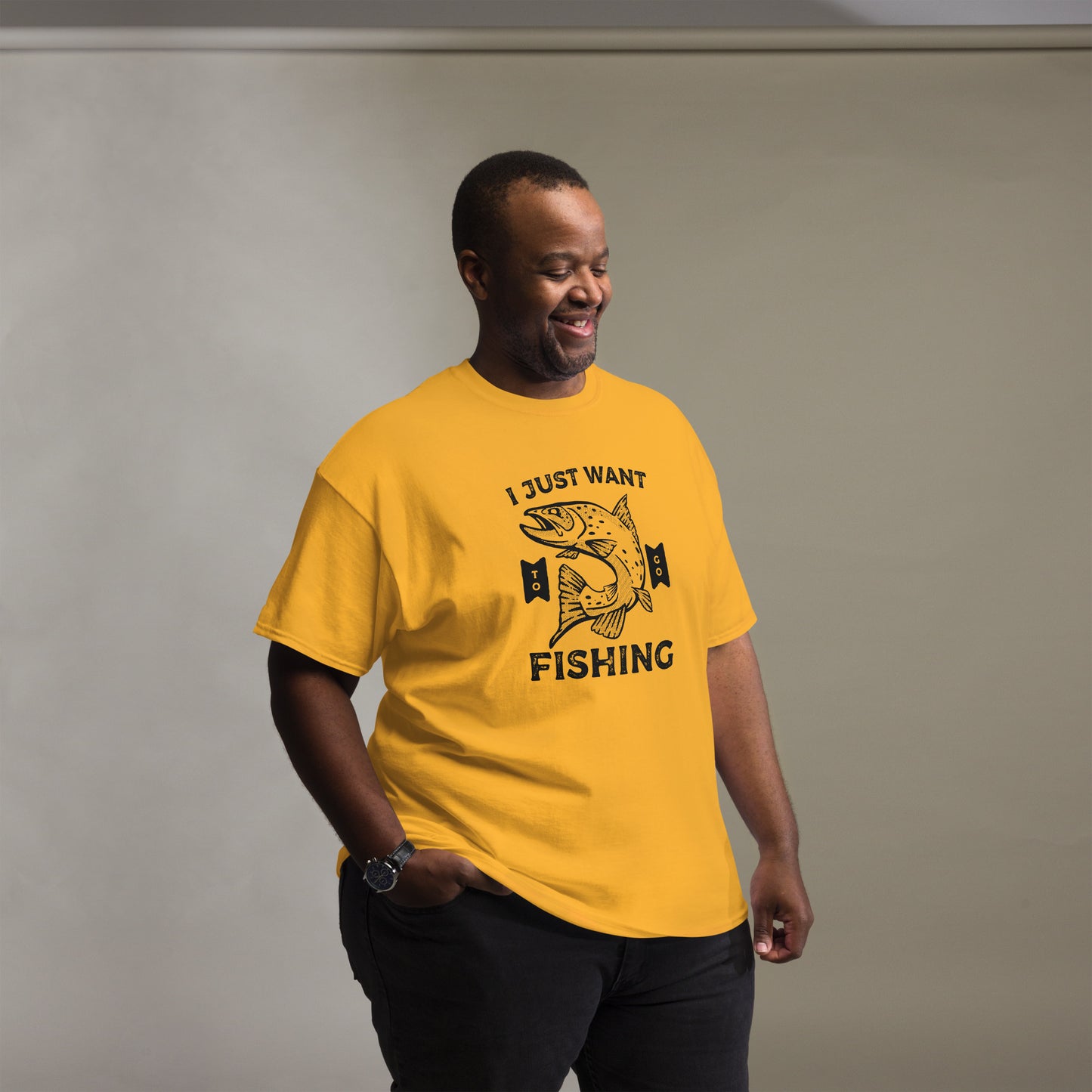I just want to go fishing Unisex classic tee