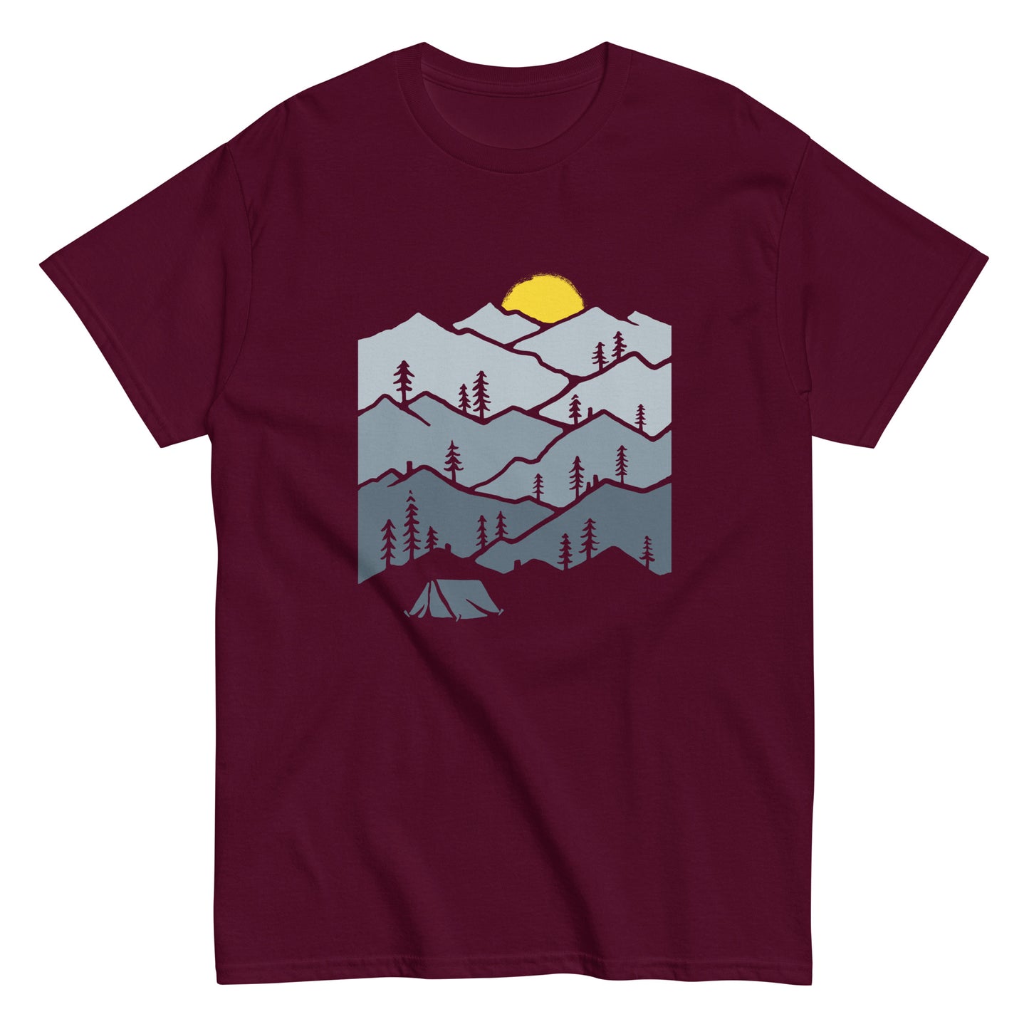 Camping in the mountains Unisex classic tee