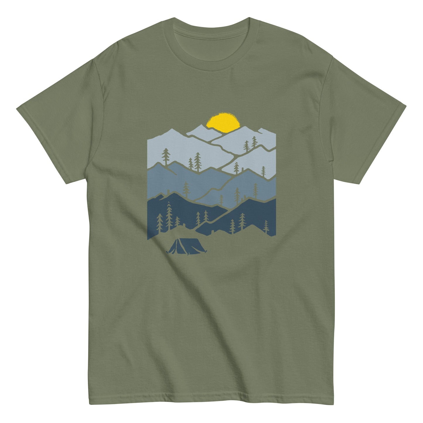 Camping in the mountains Unisex classic tee