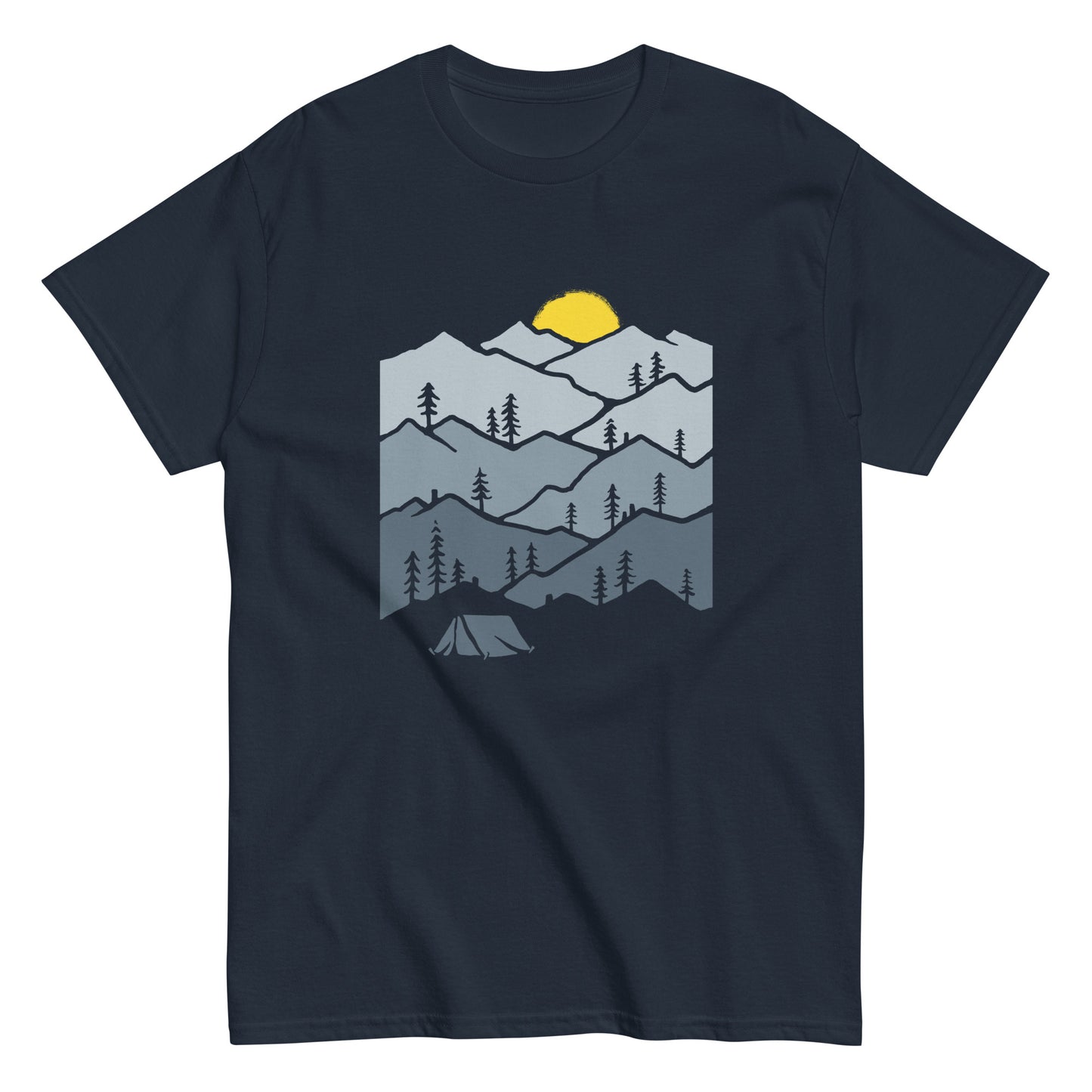 Camping in the mountains Unisex classic tee