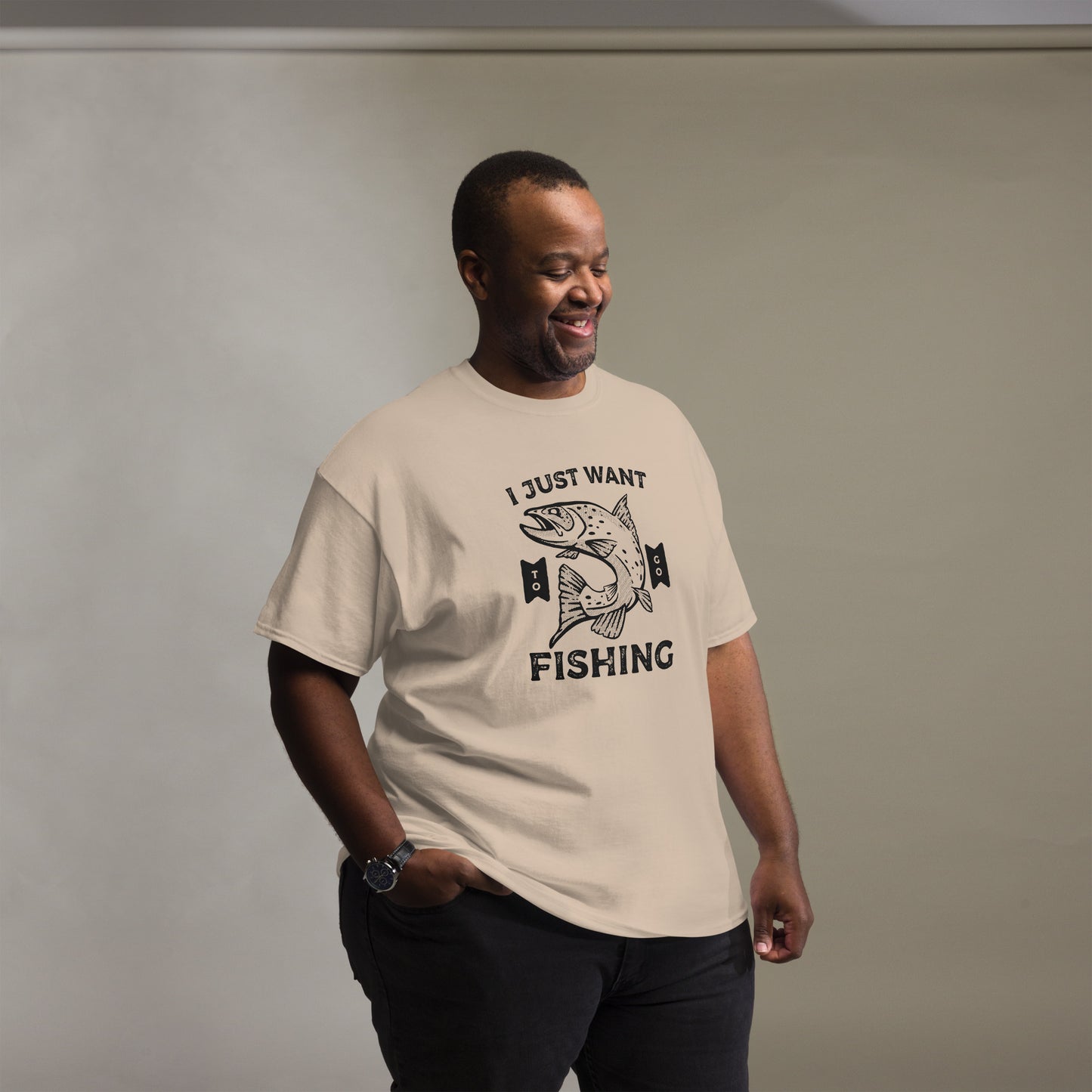 I just want to go fishing Unisex classic tee