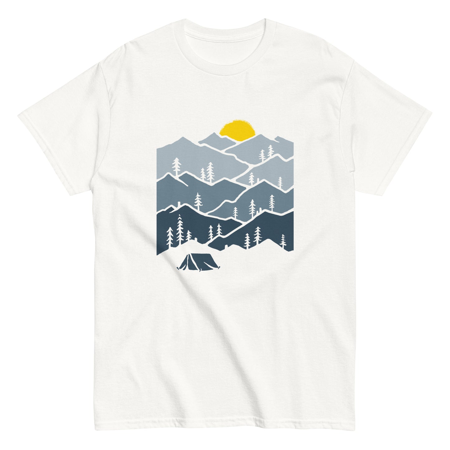 Camping in the mountains Unisex classic tee