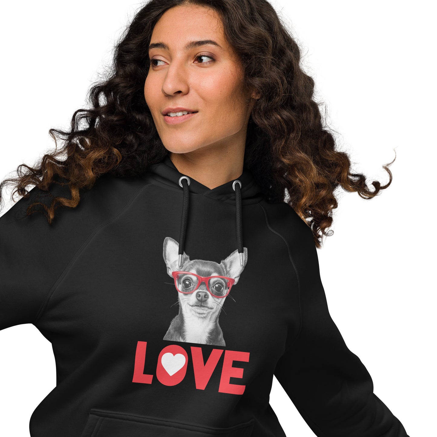 Chihuahua lover Unisex eco raglan hoodie