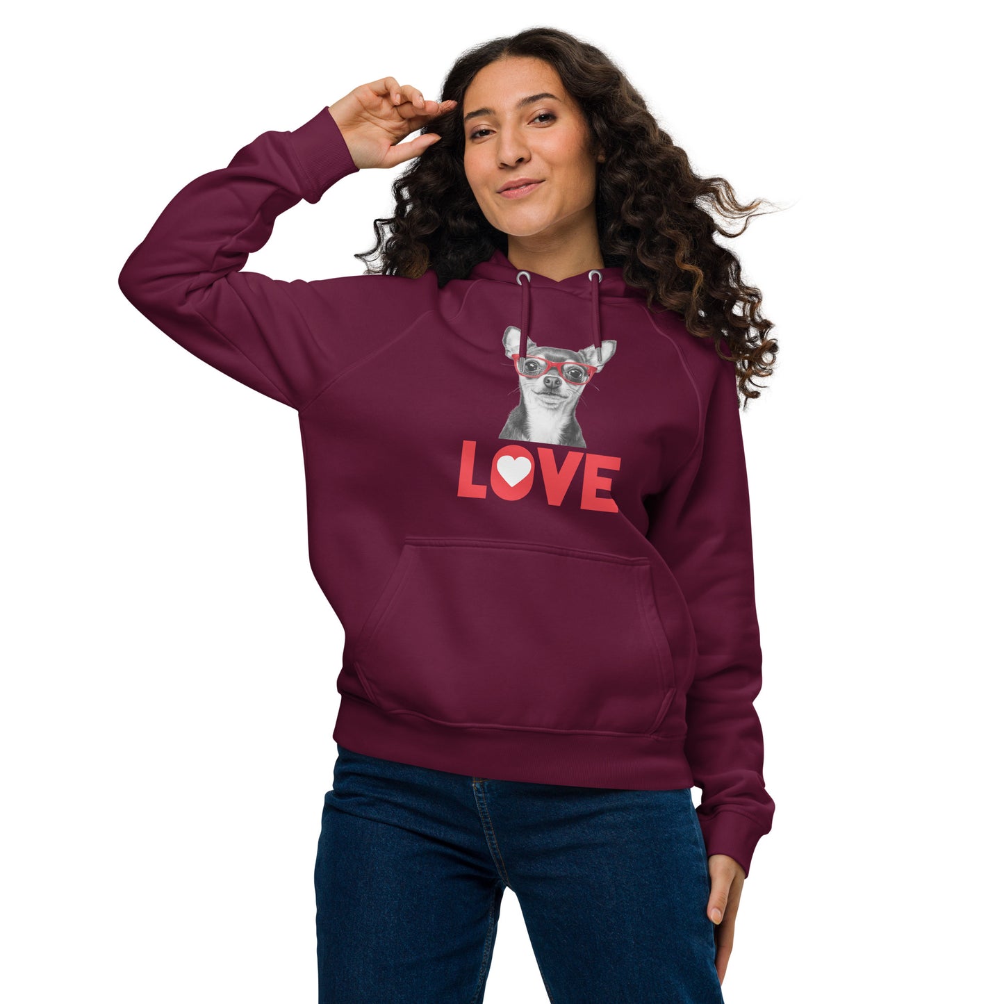 Chihuahua lover Unisex eco raglan hoodie