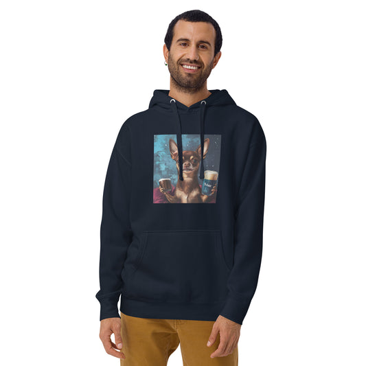 Chuhuahua drinking beer Unisex Hoodie