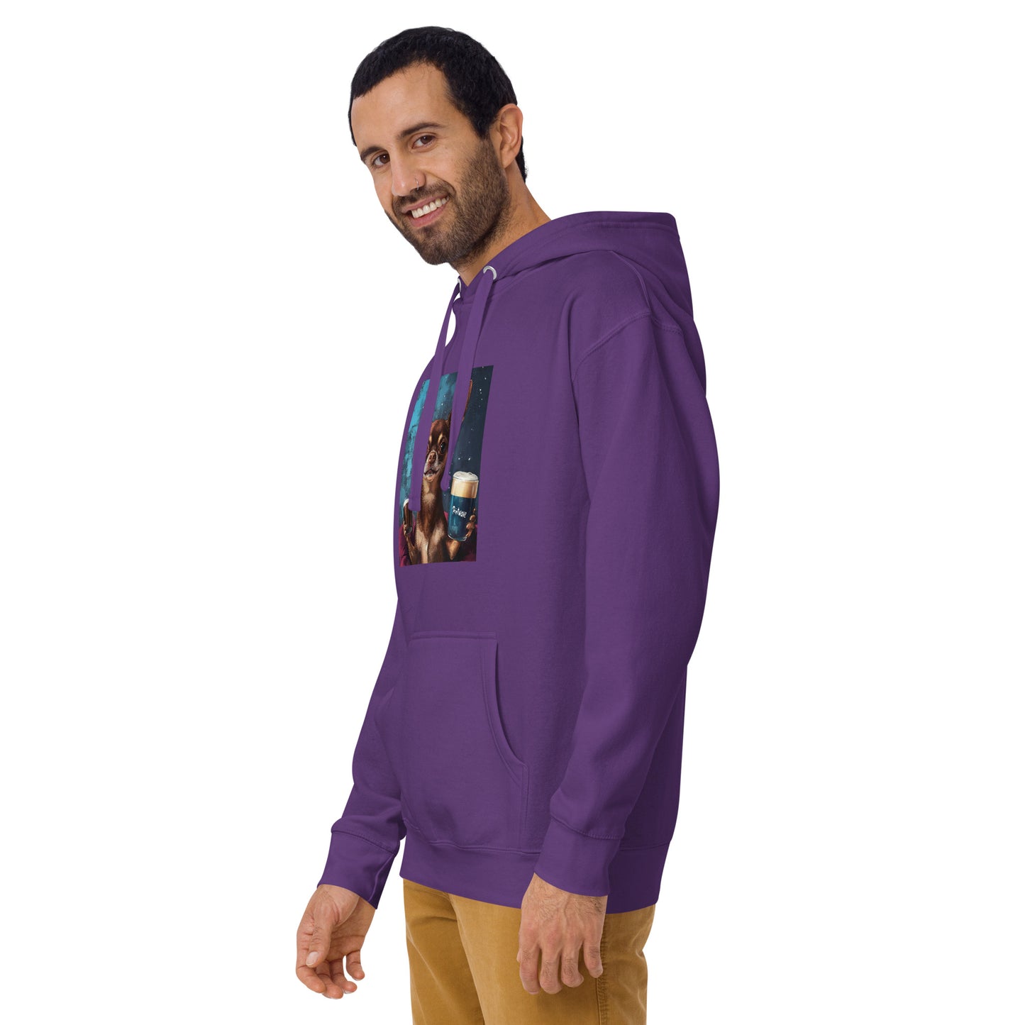 Chuhuahua drinking beer Unisex Hoodie