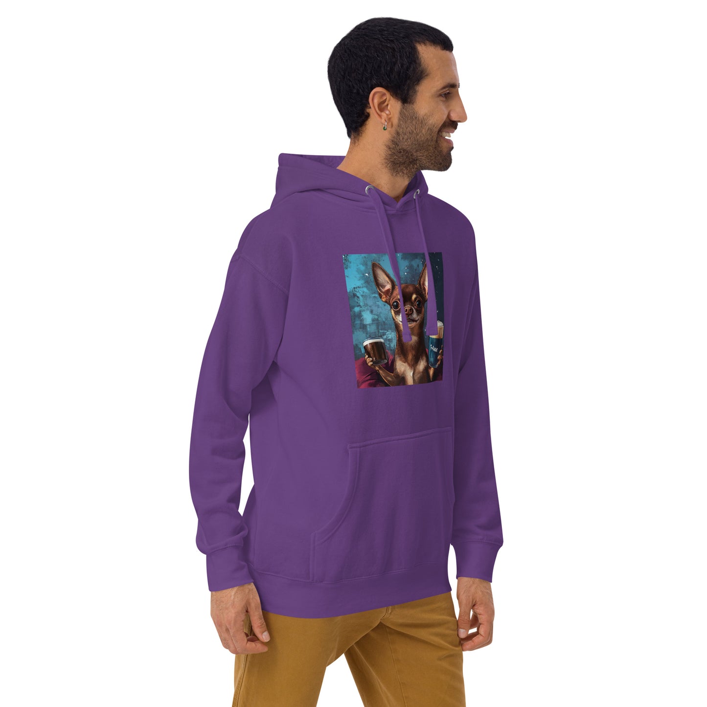 Chuhuahua drinking beer Unisex Hoodie