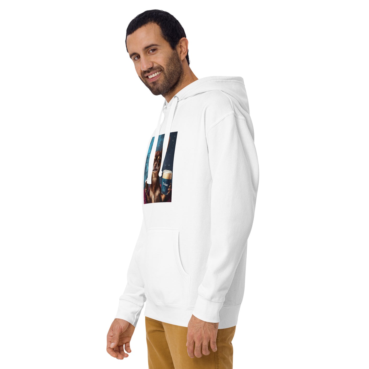 Chuhuahua drinking beer Unisex Hoodie