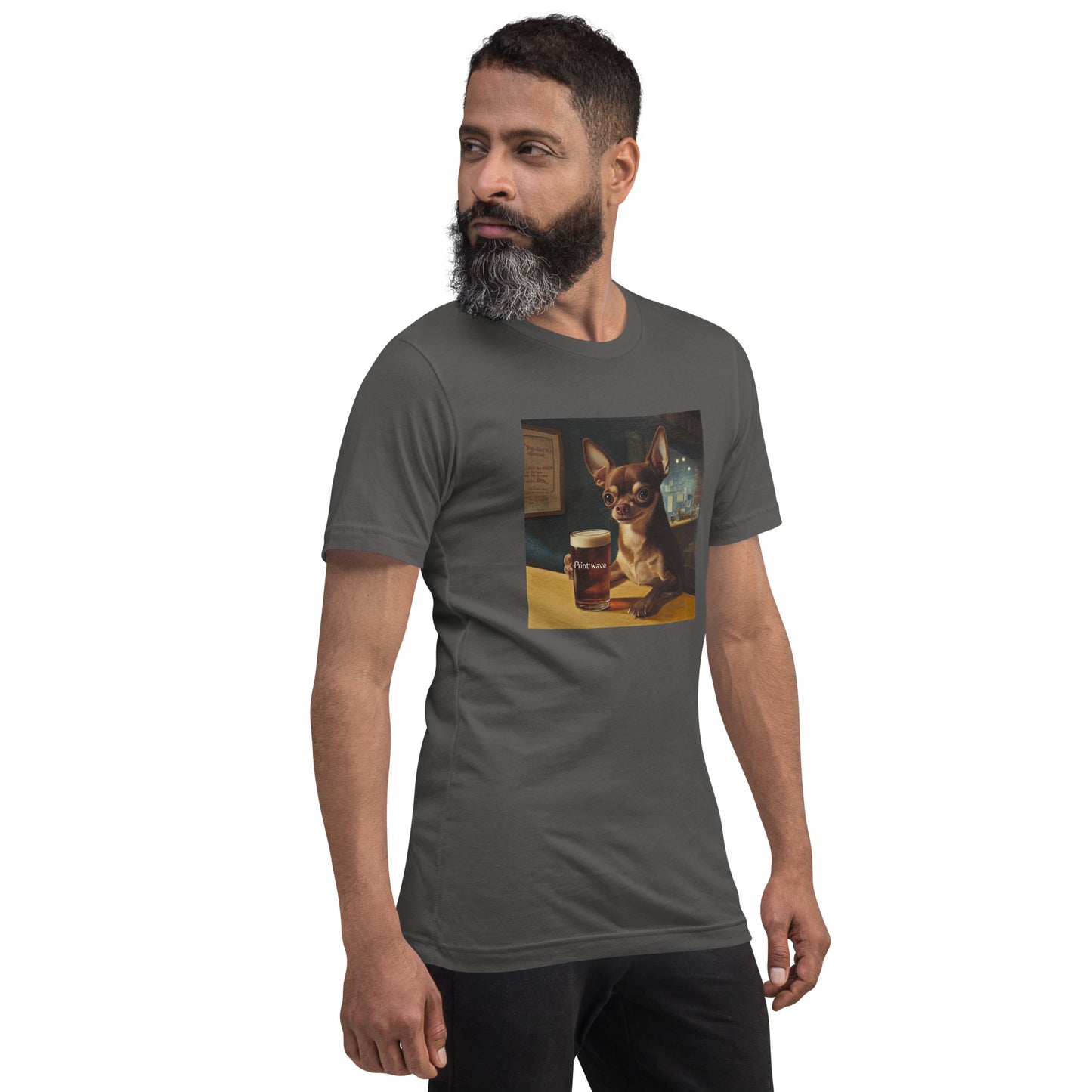 Chihuahua in the canteen Unisex t-shirt
