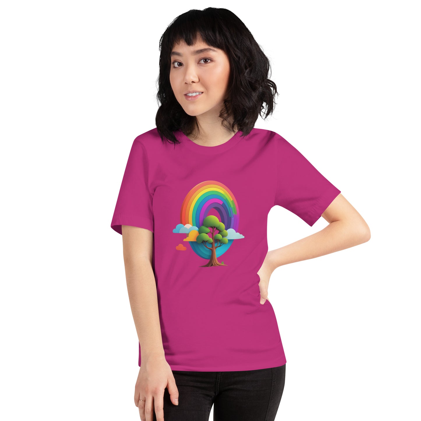 Rainbow tree Unisex t-shirt