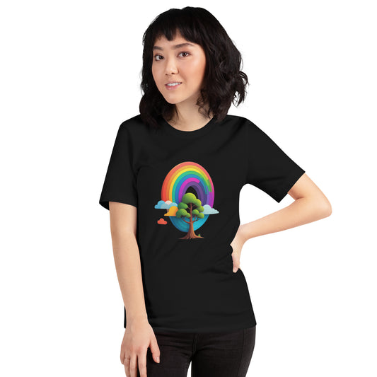 Rainbow tree Unisex t-shirt