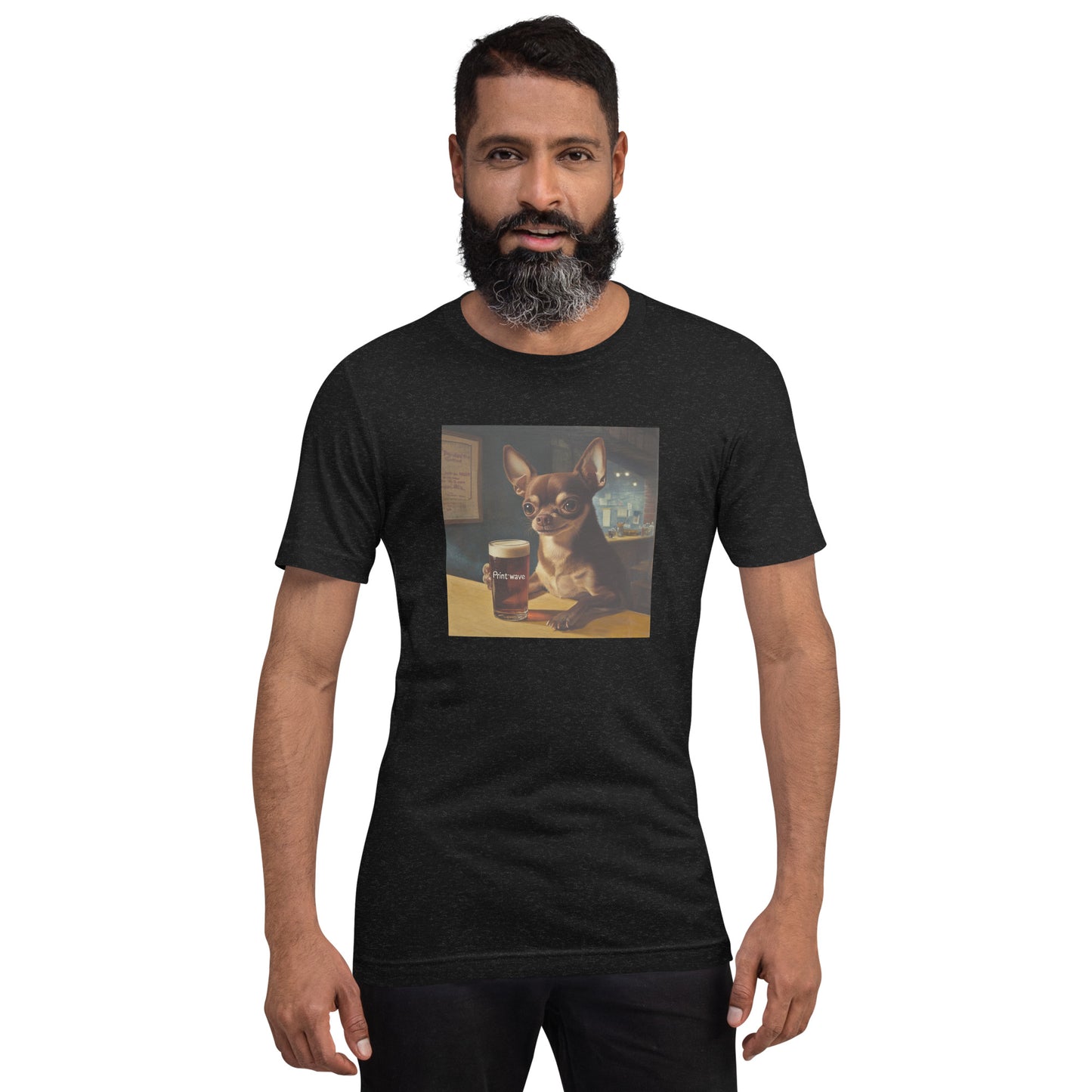 Chihuahua in the canteen Unisex t-shirt