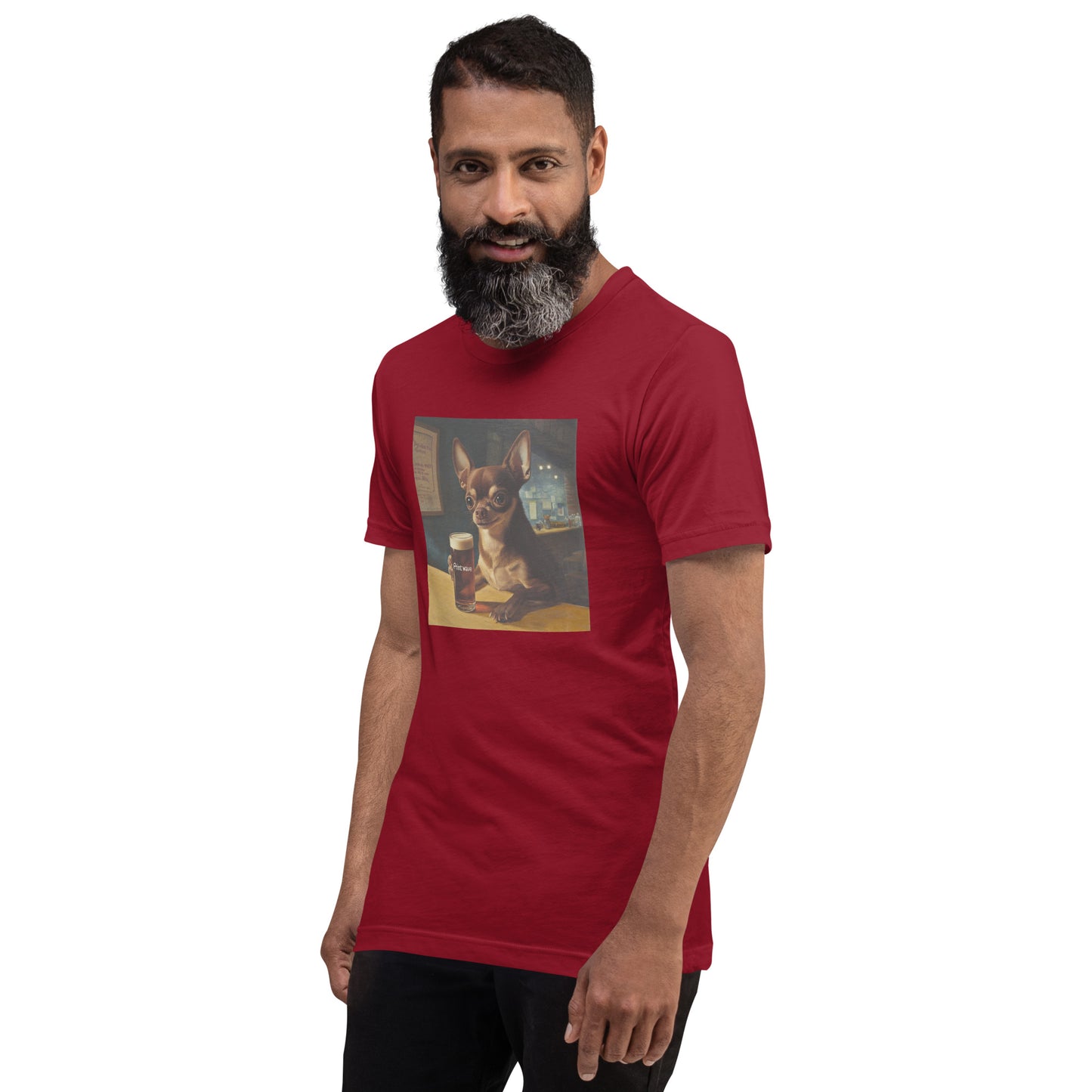 Chihuahua in the canteen Unisex t-shirt