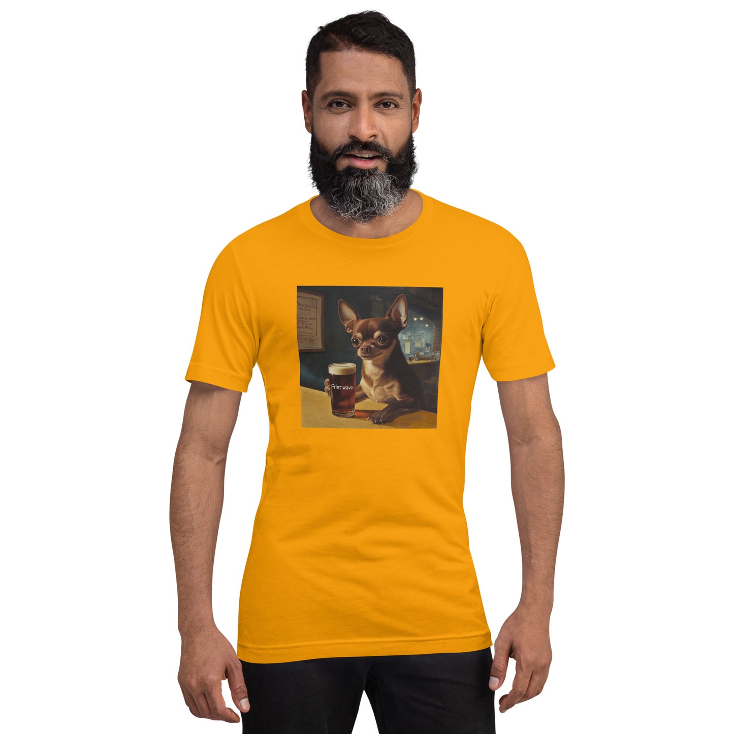 Chihuahua in the canteen Unisex t-shirt