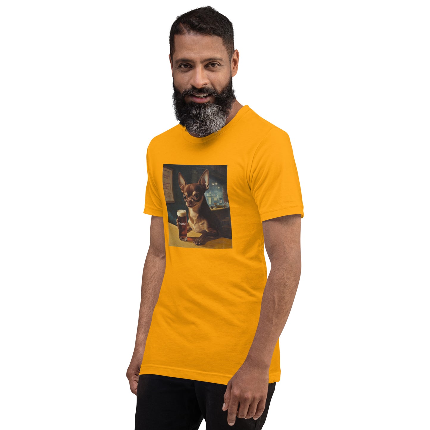 Chihuahua in the canteen Unisex t-shirt