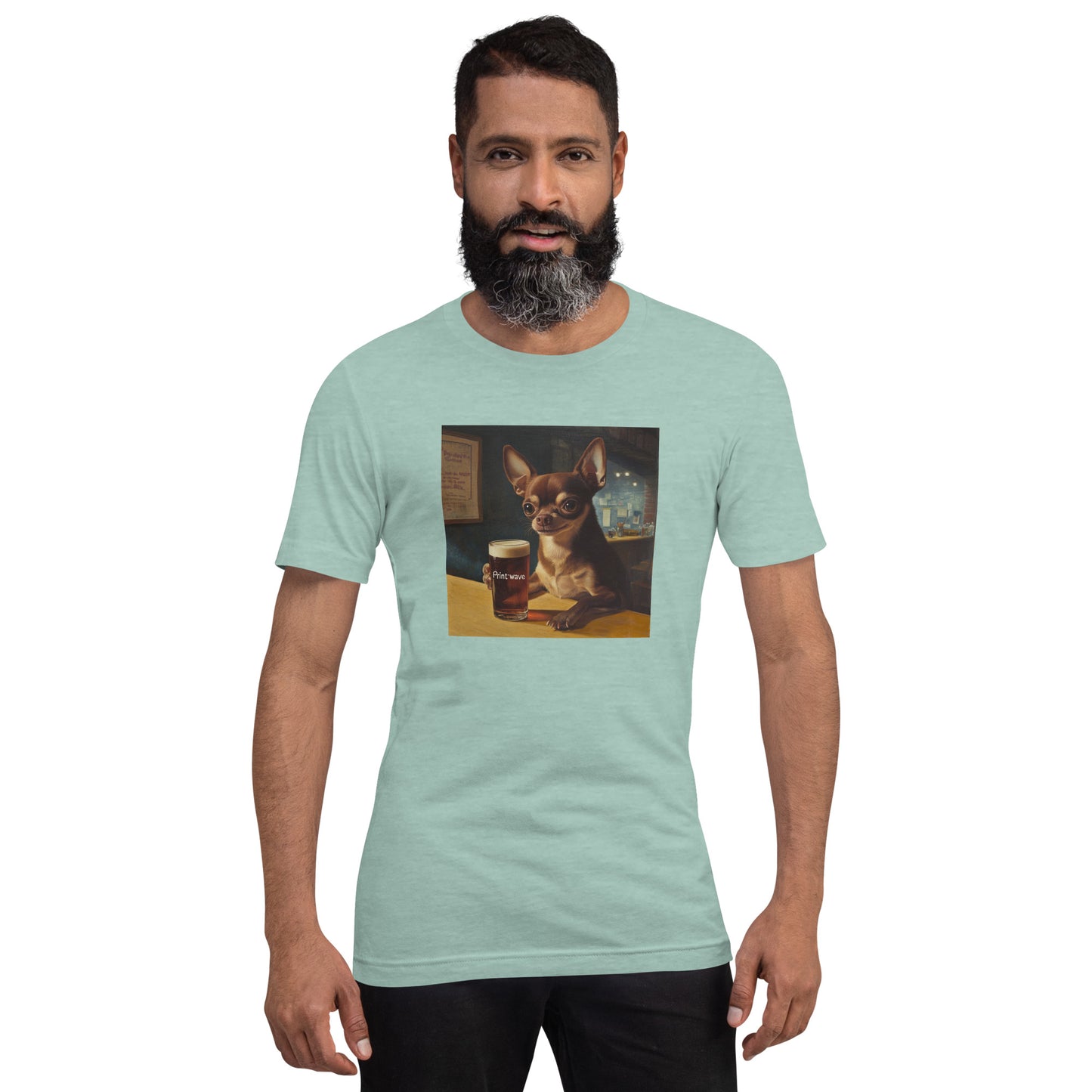Chihuahua in the canteen Unisex t-shirt