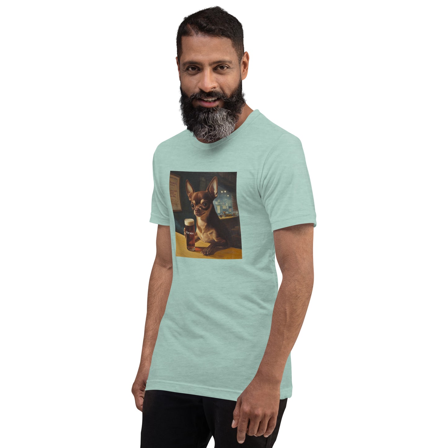 Chihuahua in the canteen Unisex t-shirt