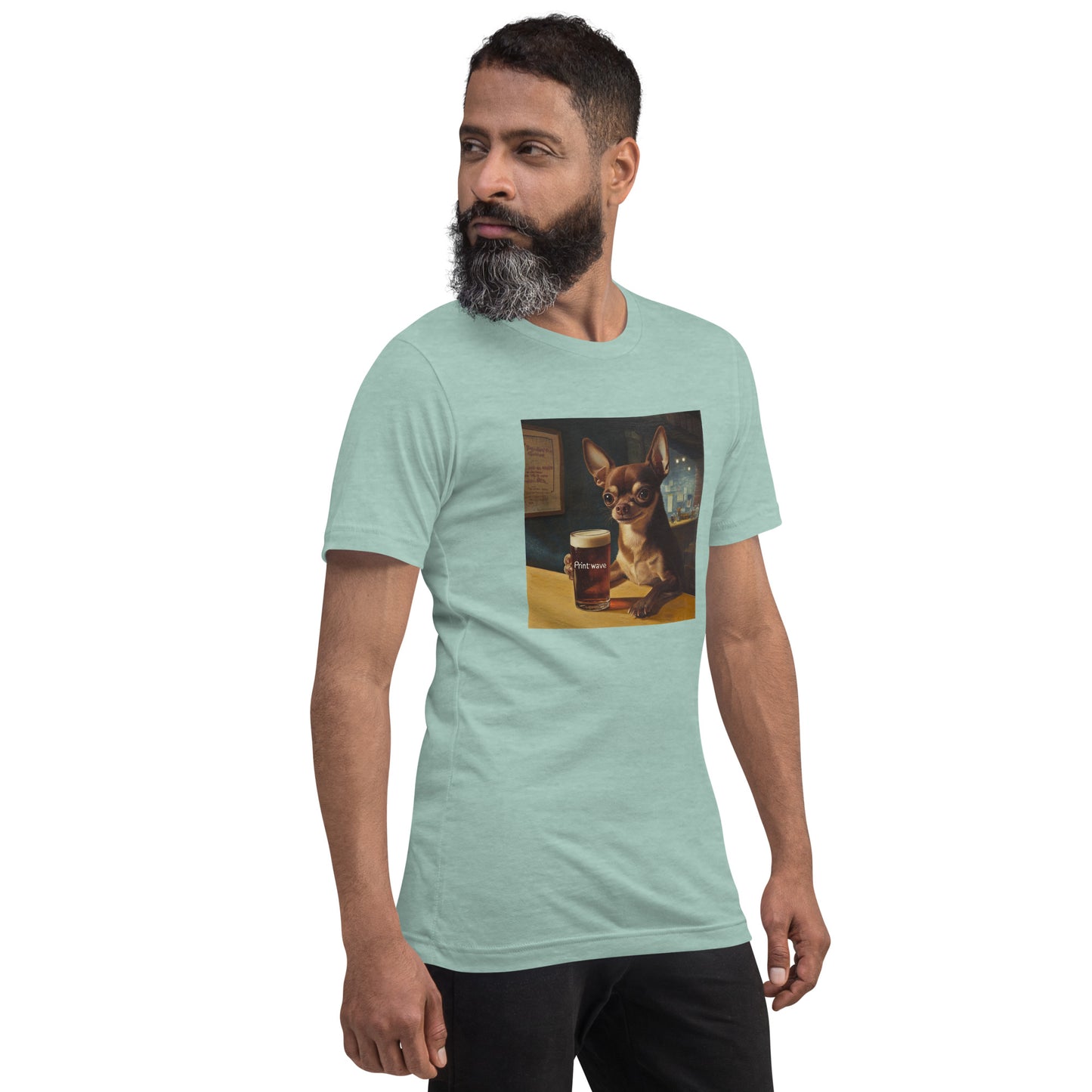 Chihuahua in the canteen Unisex t-shirt