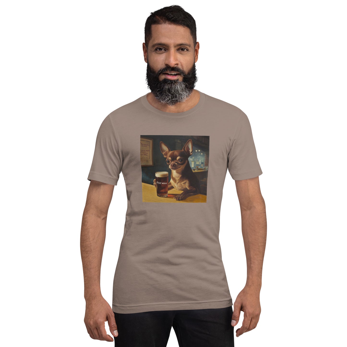 Chihuahua in the canteen Unisex t-shirt