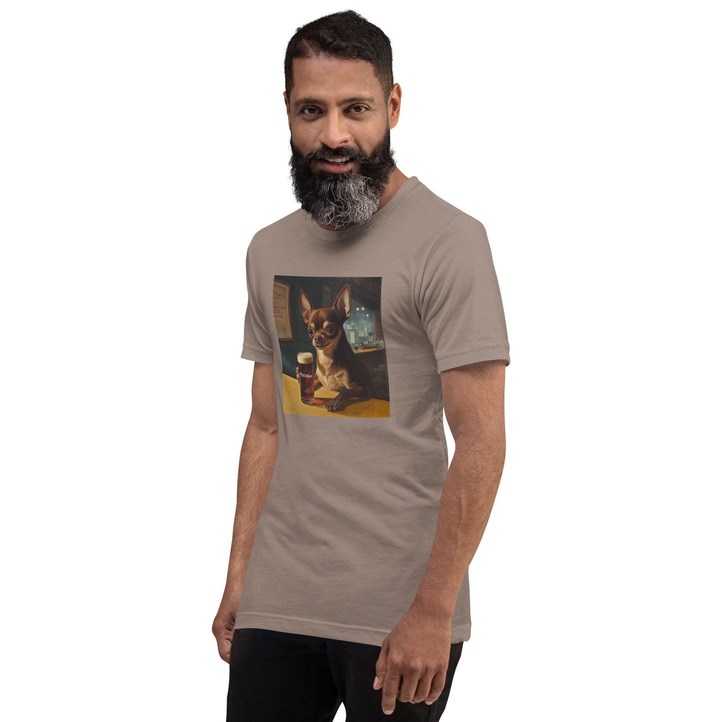 Chihuahua in the canteen Unisex t-shirt