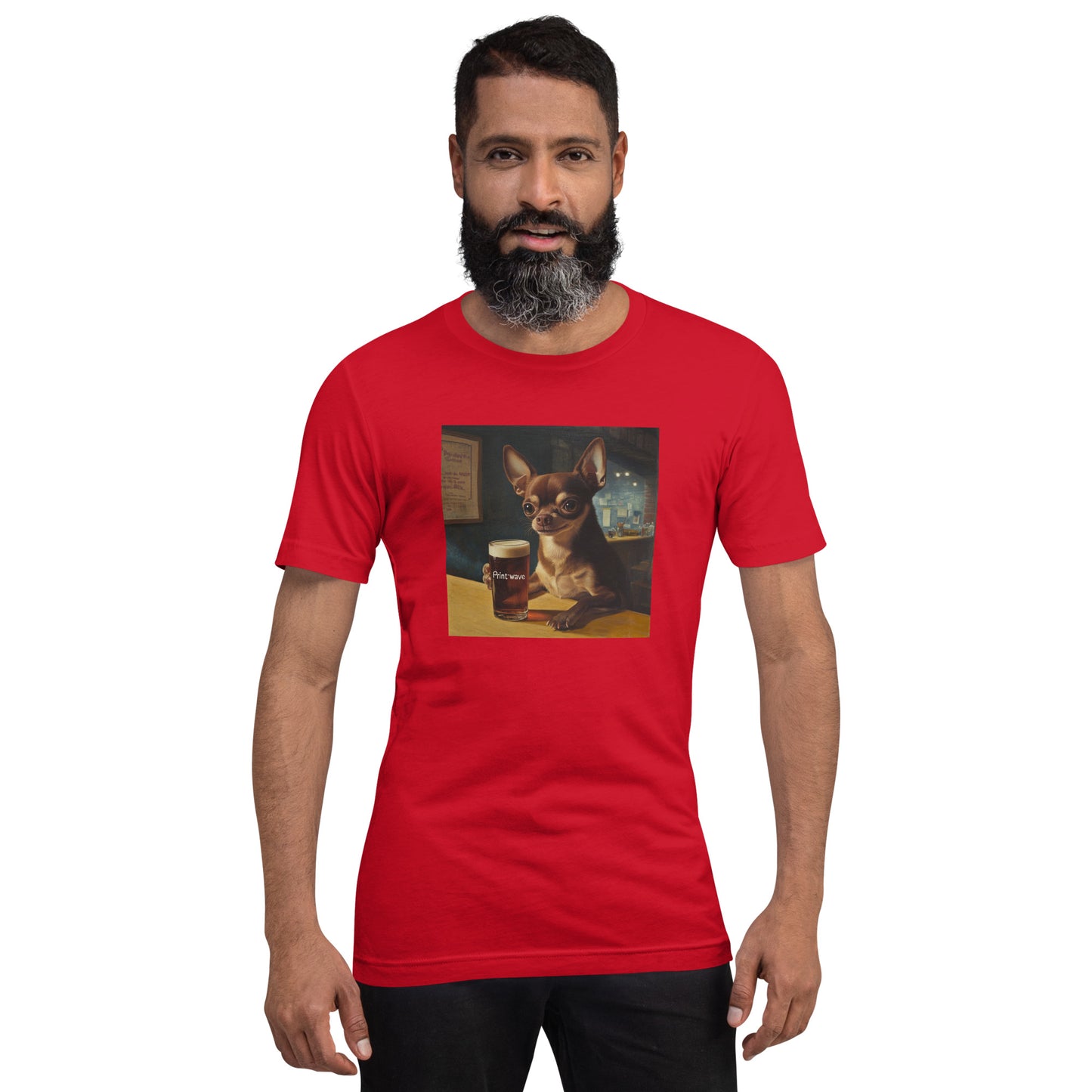 Chihuahua in the canteen Unisex t-shirt