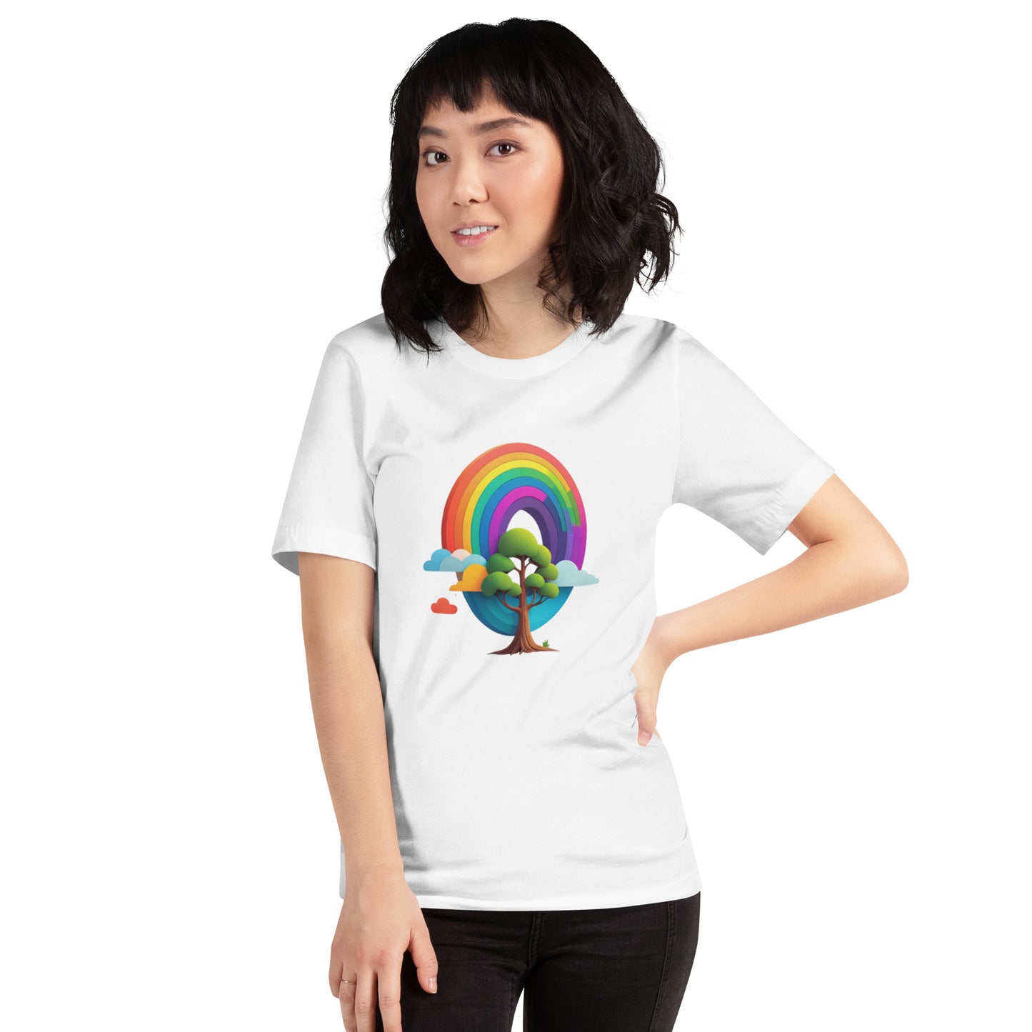 Rainbow tree Unisex t-shirt