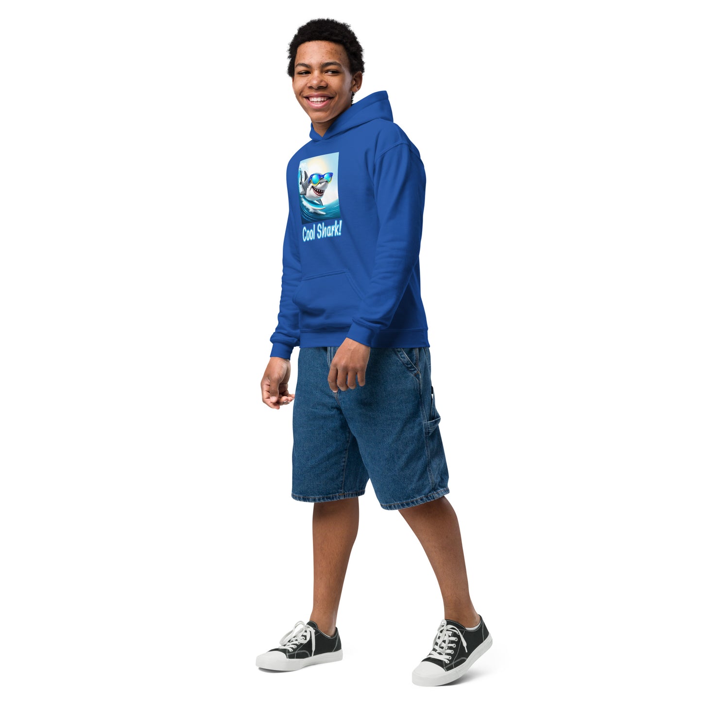 Cool shark Youth heavy blend hoodie