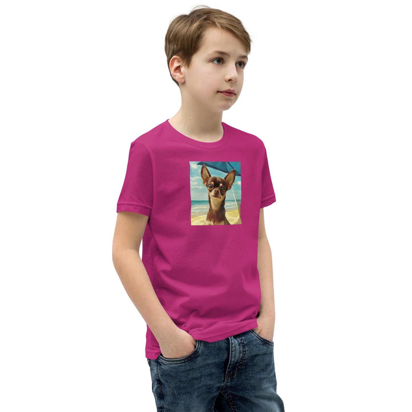 Chihuahua sunbathing Youth Short Sleeve T-Shirt