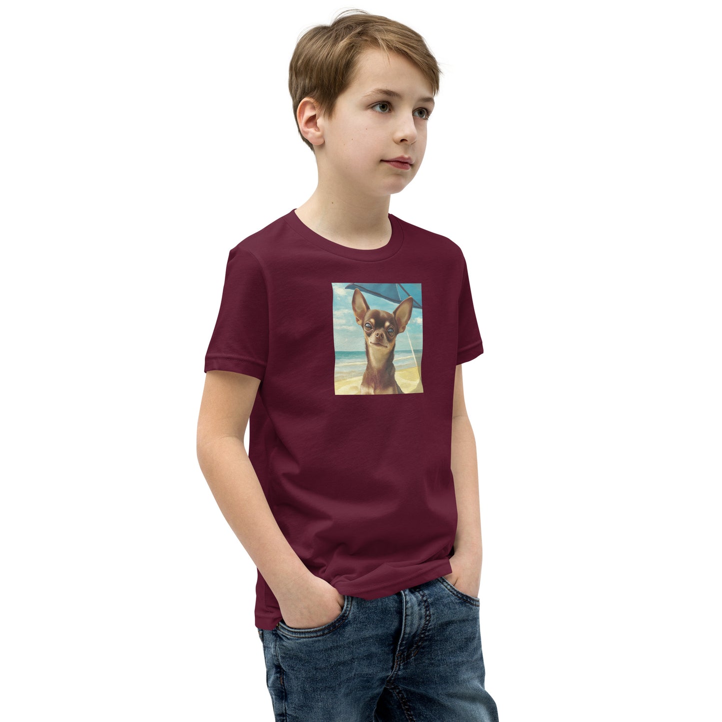 Chihuahua sunbathing Youth Short Sleeve T-Shirt