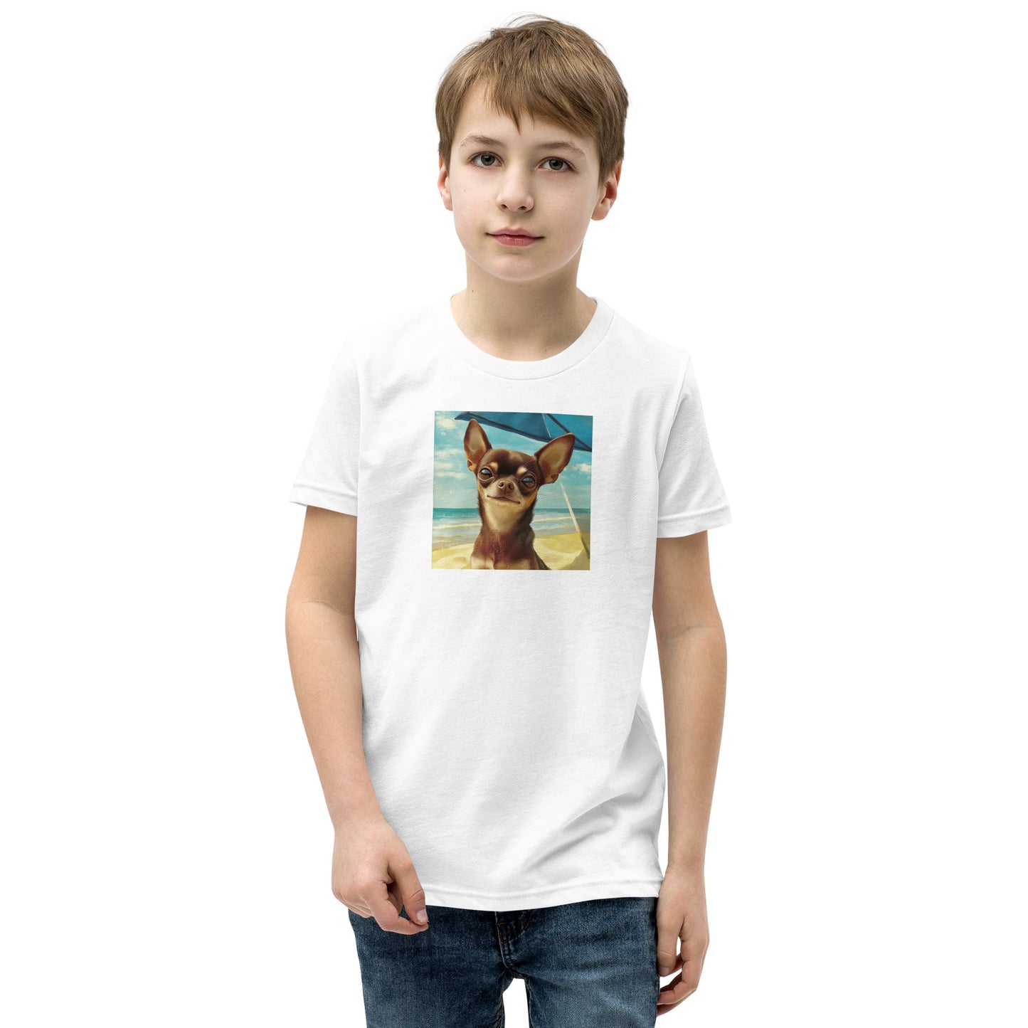 Chihuahua sunbathing Youth Short Sleeve T-Shirt