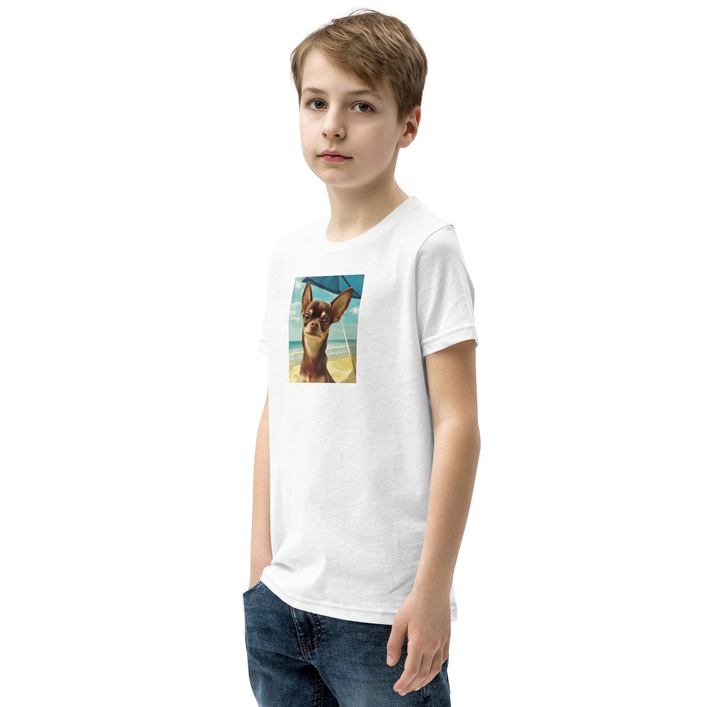 Chihuahua sunbathing Youth Short Sleeve T-Shirt